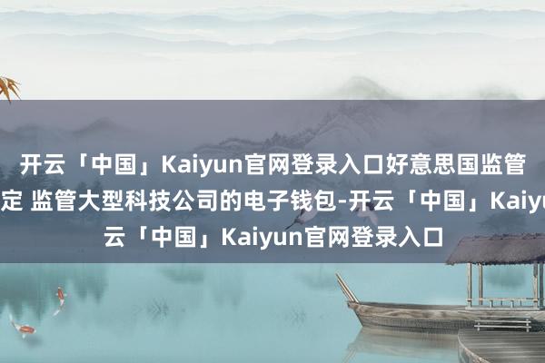 开云「中国」Kaiyun官网登录入口好意思国监管机构发布最终划定 监管大型科技公司的电子钱包-开云「中国」Kaiyun官网登录入口
