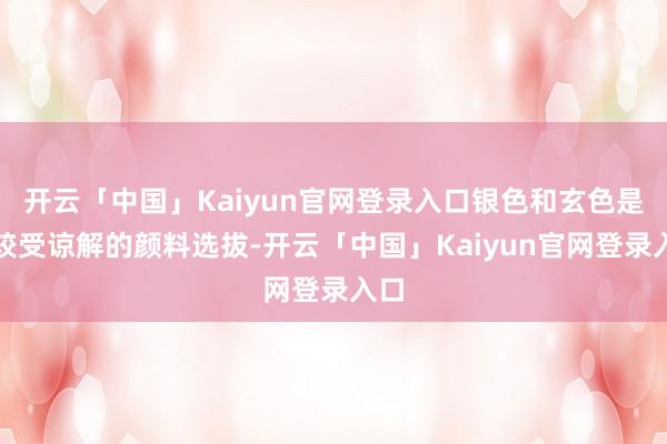 开云「中国」Kaiyun官网登录入口银色和玄色是比较受谅解的颜料选拔-开云「中国」Kaiyun官网登录入口