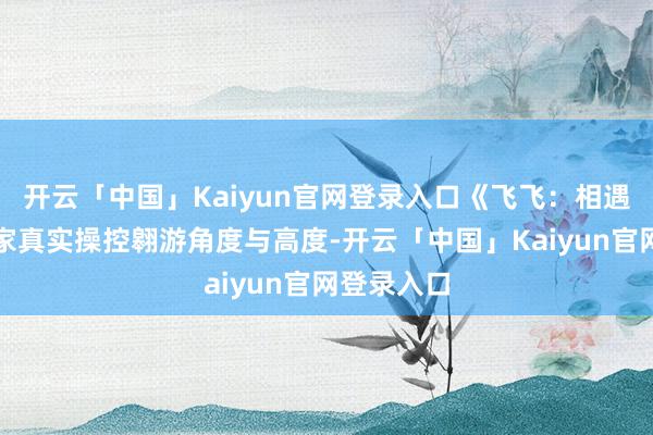 开云「中国」Kaiyun官网登录入口《飞飞：相遇》条目玩家真实操控翱游角度与高度-开云「中国」Kaiyun官网登录入口