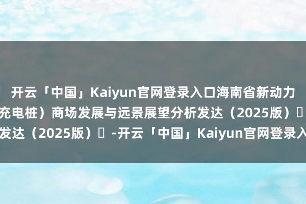 开云「中国」Kaiyun官网登录入口海南省新动力汽车与充电基础要领（充电桩）商场发展与远景展望分析发达（2025版）​-开云「中国」Kaiyun官网登录入口