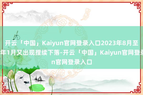开云「中国」Kaiyun官网登录入口2023年8月至2025年1月又出现捏续下落-开云「中国」Kaiyun官网登录入口