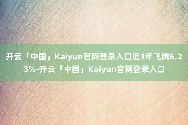 开云「中国」Kaiyun官网登录入口近1年飞腾6.23%-开云「中国」Kaiyun官网登录入口