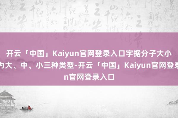 开云「中国」Kaiyun官网登录入口字据分子大小可分为大、中、小三种类型-开云「中国」Kaiyun官网登录入口